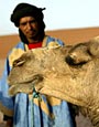 Blue Man and his camel